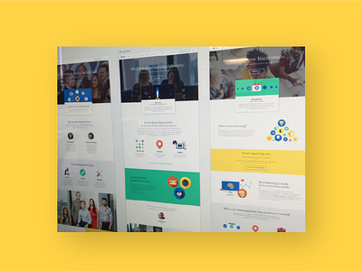 Public Site education icons landing page layout learning web website