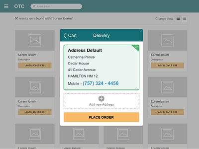 Checkout flow with modal to select the delivery option checkout delivery design flow healthcare ilustrator medical modal option select the to ui ux with