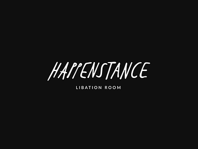 Happenstance, Libation Room brand branding font identity lettering letters logo type typography wordmark