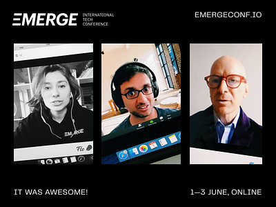 EMERGE, 1—3 June branding conference emerge event facebook identity instagram investors mentors online silicon valley speakers startups tech technology video wellness