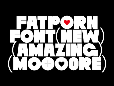 Fatporn Font alphabet big bold brand branding display english font hollywood identity illustration lettering letters logo playful sexy title type typeface typography