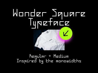 Wonder Square Font brand branding business fintech font geometric grid identity lettering letters logo money monospaced monowidth square tech technology type typeface typography
