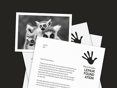 MK Lemur Foundation animal branding charity hand identity lemur letters logo merch palm postcard wildlife