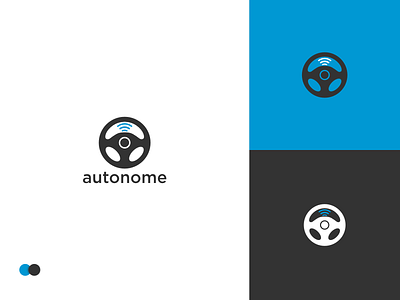 Driverless Car Logo auto autonome blue branding company company profile dailylogochallenge driver driverless driverless car logo logodesign smart technology ui webdesign wheel