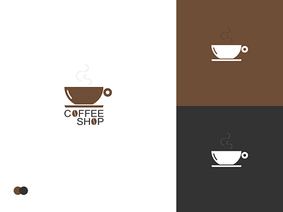Coffee Shop Logo bean branding business coffee coffee cup coffeeshop company cup design designer graphic logo minimalism simple ui vector webdesign