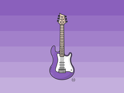 Rockstar cartoon design electric electricguitar guitar illustration music outline purple rock rock and roll simple style vector web webdesign