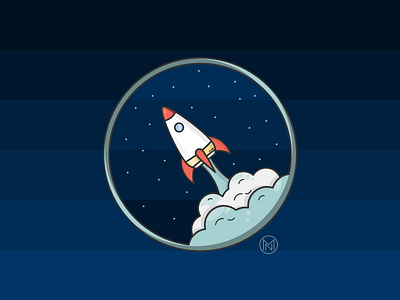 Spaceflight Weekly Warm Up cartoon children design dribbble dribbbleweeklywarmup illustration outline patch shapes simple space spacedchallenge spaceflight starship vector warmup webdesign