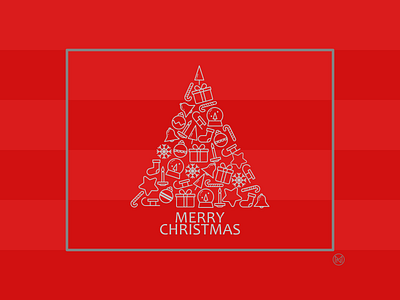 Christmas Card bell card christmas christmascard decoration design dribbbleweeklywarmup gift illustration outline shapes simple star tree vector warmup web webdesign website weeklywarmup
