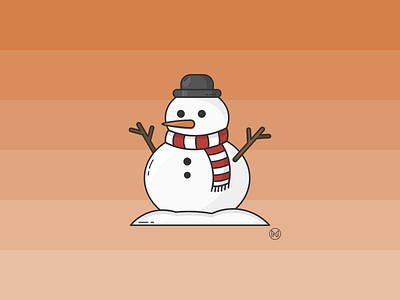 Frosty ball cartoon christmas cute design designer frosty illustration illustrator man outline scarf shapes simple snow snowman vector web webdesign winter
