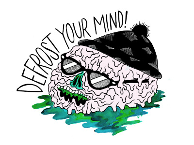 Defrost Your Mind california defrost your mind illustration mixed media tommy stewart costa mesa volcom water color