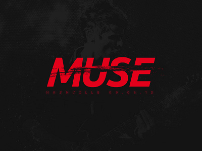 MUSE band brush concert muse red stroke