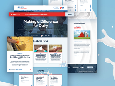 IDFA Website agency cheese dairy engage homepage milk responsive ui ui ux ux web website