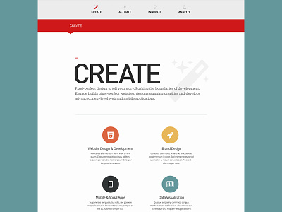 Engage - What We Do big create icons navigation teamengage type web page what we do