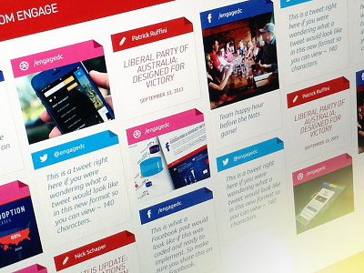 Engage • News Feed blog dribbble facebook feed news post social teamengage twitter