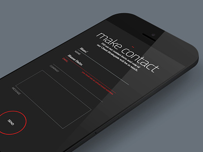 Engage • Mobile Contact Form contact form mobile responsive teamengage ui ux web website