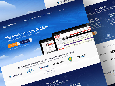 SourceAudio redesign audio files home landing page network redesign share source web