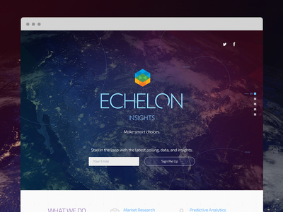 Echelon 1 pager analytics data poll site space web
