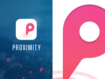 Proximity • App Icon app icon logo map movement pink product proximity web