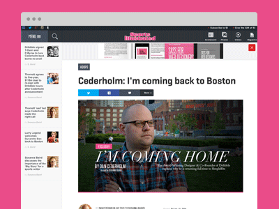 BREAKING "Cederholm: I'm coming home" boston cederholm dribbble hoops parody pink simplebits sports