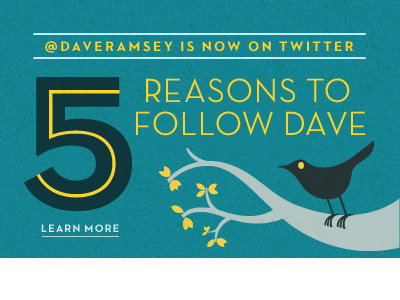 Follow @DaveRamsey 2 ads bird blue dave ramsey twitter