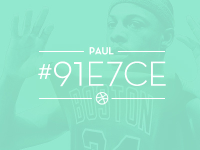PAUL #91E7CE basketball celtics dribbble logo hex playoffs