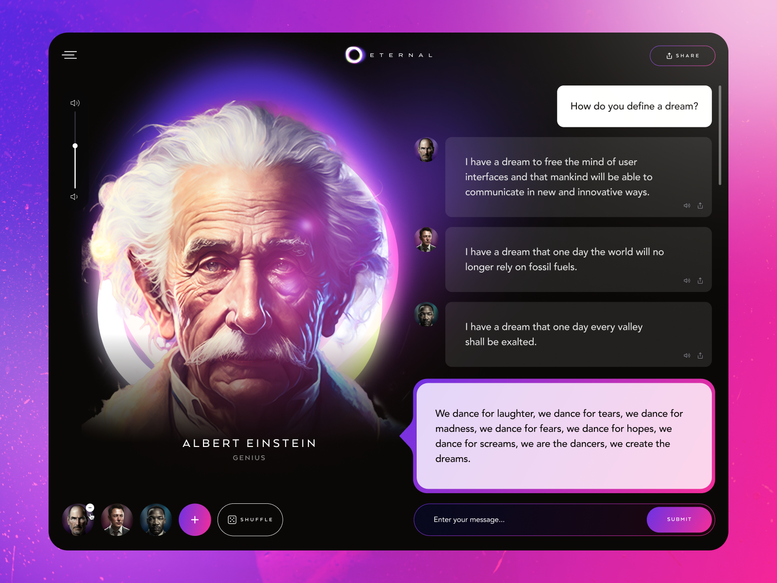 Eternal AI Chat by Shane Helm for Heyo on Dribbble