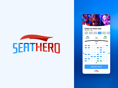 SeatHero branding design figma film hero identity illustration logo mark movies seat seats service theater ticketing tickets vector