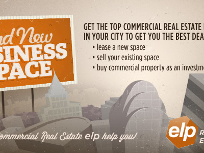 Find Business Space... ad cityscape commercial dave ramsey orange real estate skyline tan texture