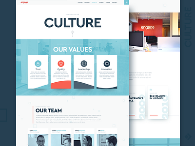 Engage 2017 Culture agency cards culture history team ui web