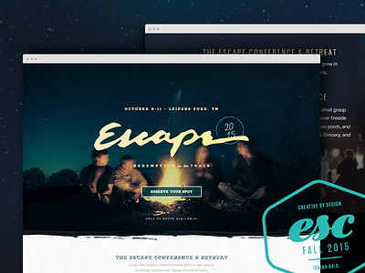 Escape 2015 conference creative creative by design design esc escape retreat tennessee