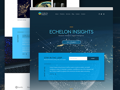 Echelon Insights globe politics redesign research ui web website