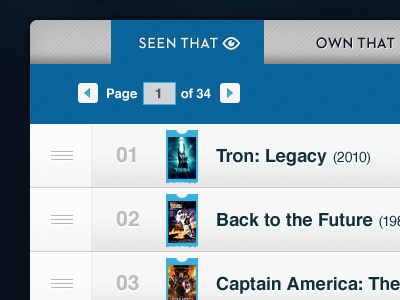 SeenTh.at Movie List View detail film interface list movies network pagination seen seenthat sharing social ticket view web