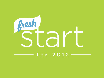 Fresh Start 2012 blue clean fresh green new years start