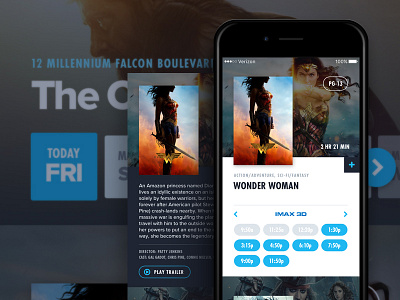 Movie Times app film interface mobile movies purchase tickets web