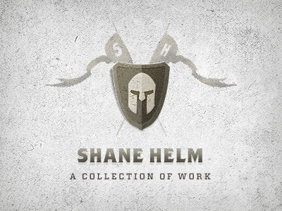 Helm Logo Excercise banners brothers grunge helm helmet initials logo medieval shield verlag