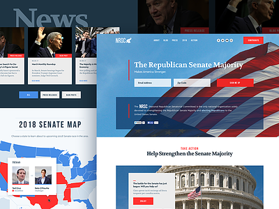 NRSC Design content design politics republicans senate ui vote web