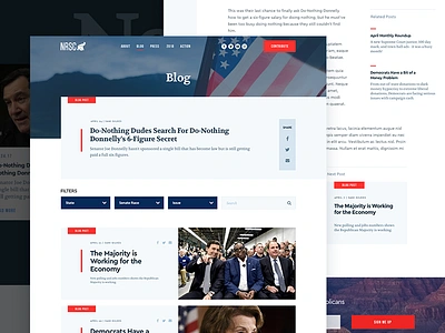 NRSC Blog & Post blog content design politics post republicans senate ui vote web