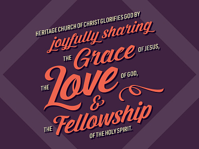 Grace, Love, & Fellowship christian christianity type typography