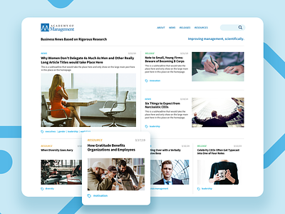 AOM content hiring management news professional research ui ux web design website