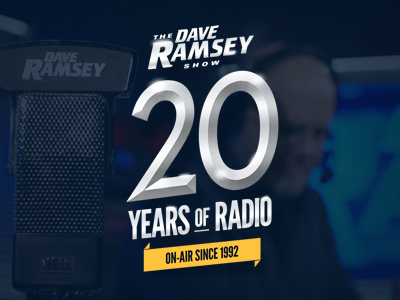 20 Years of Radio 20 anniversary banner live logo mark on air radio years