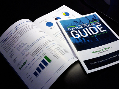 Custom College Guide bar booklet chart college custom demographics guide infographic pie stats visualization