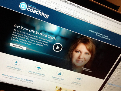 Financial Coaching blue coaching debt financial hope icons landing page video