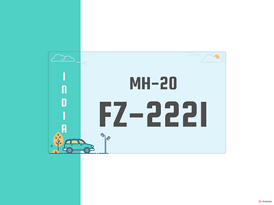 Custom Car Plate. clean creative custom design flat design illustraion typography ui weekly challenge weekly warm up weeklywarmup