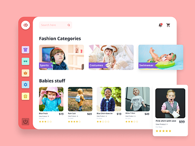 Kids Cloths Site baby flat design interface site site design ui ui ux ui design uiux ux ux design web design web development web site