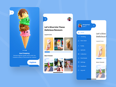 Ice-Creamy Stock App Concept