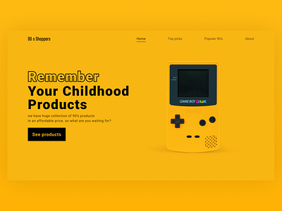 90 s Shoppers web concept dribbble clean concept design minimal ui ui ux ui design uidesign uiux ux ux design web design