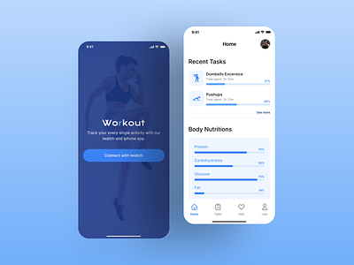 Workout Tracker Screens Concept clean ui concept fitness fitness app minimal ui ui ux ui design uidesign uiux ux ux design workout