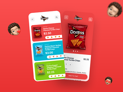 Doritos App Concept app clean colorful concept doritos snacks ui