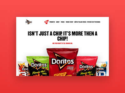 Doritos Desktop Concept Hero Section clean concept desktop design doritos food hero section site snacks ui web design