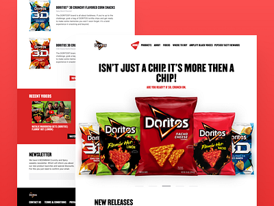 Doritos Desktop Concept clean concept doritos minimal practice redesign ui web page webpage